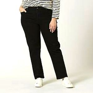 Womens black straight leg jeans
